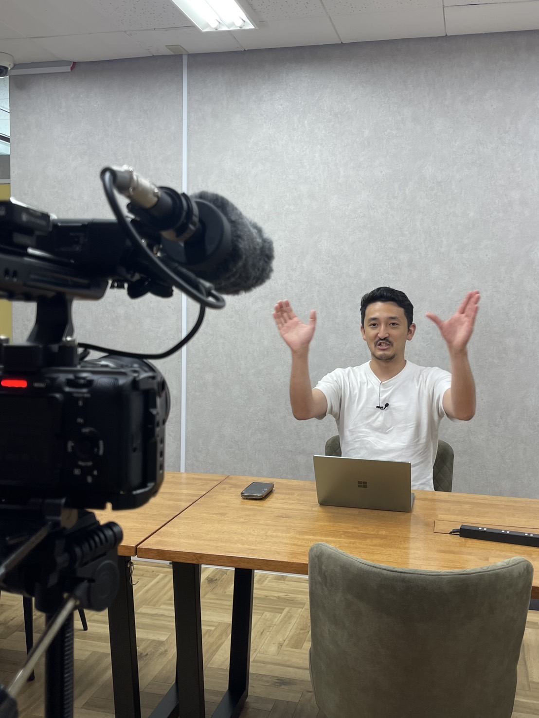 YouTube動画を撮影中の様子
